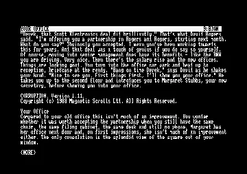 Corruption (UK) (128K) (2 faces) (1988) (Version 6128) screen shot title